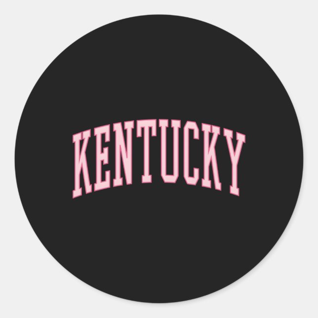 Sticker Rond Kentucky Preppy K (Devant)