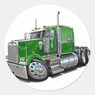 Sticker Rond Kenworth w900 Green Truck