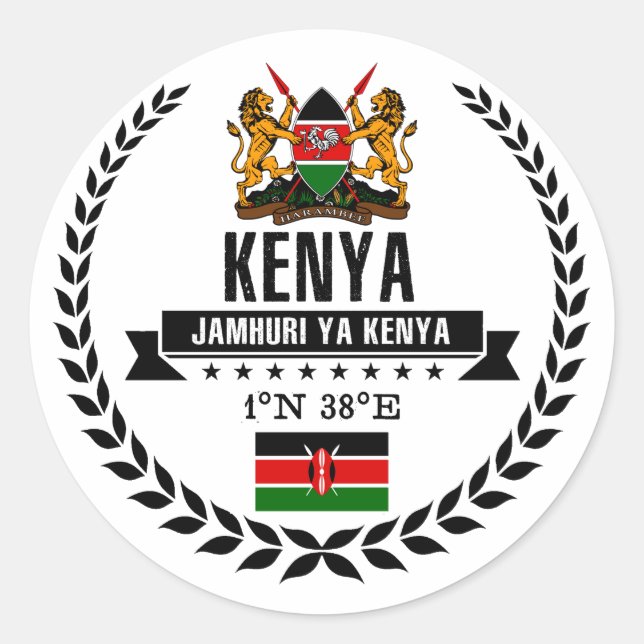 Sticker Rond Kenya (Devant)