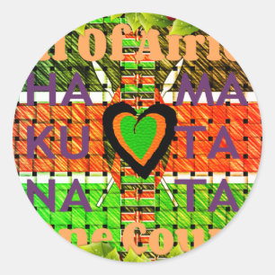 Sticker Rond Kenya : Toute l'Afrique dans un pays - Drapeau tis