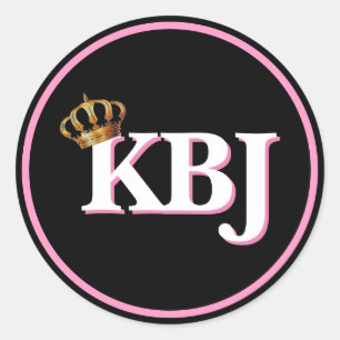 Sticker Rond Ketanji Brown Jackson KBJ Monogram
