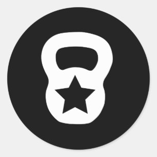 Sticker Rond Kettlebell Star