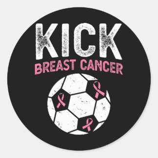 Sticker Rond Kick Breast Cancer Sensibilisation Football rose R