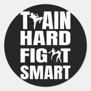 Sticker Rond Kickboxer Kickboxing Muay Thai Boxe Thaïlandaise M