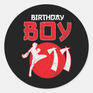 Sticker Rond Kickboxing 11 ans Anniversaire Arts martiaux Mma