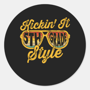 Sticker Rond Kickin it 5e année de l'équipe d'enseignants de st