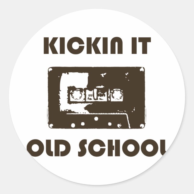 Sticker Rond Kickin It Old School (Devant)