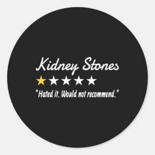 Sticker Rond Kidney Stones 1 étoile critique