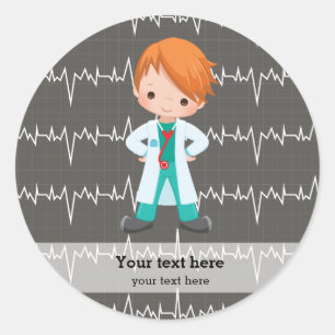 Sticker Rond Kids Doctor