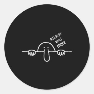 Sticker Rond Kilroy Était Ici Graffiti Art