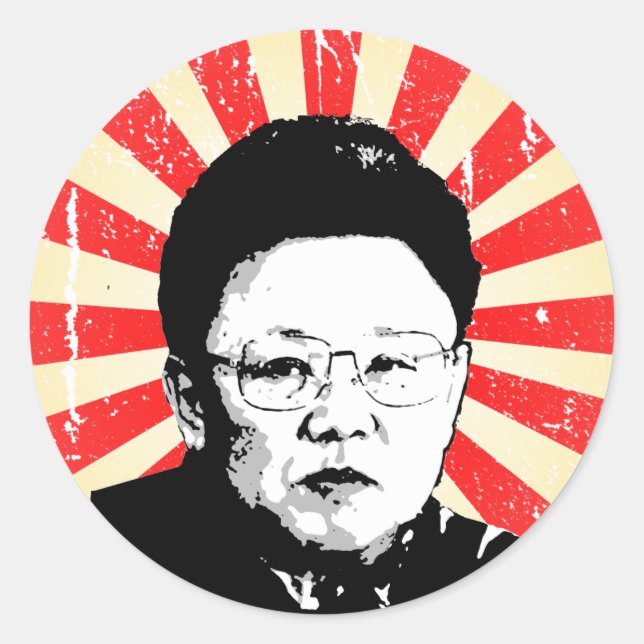 Sticker Rond Kim Jong Il (Devant)