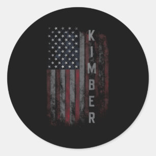 Sticker Rond Kimber Family - Drapeau américain