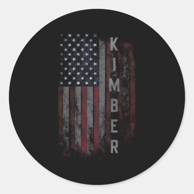 Sticker Rond Kimber Family - Drapeau américain (Devant)