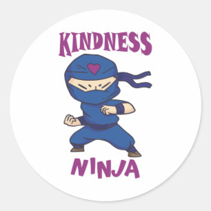 Sticker Rond Kindness Ninja