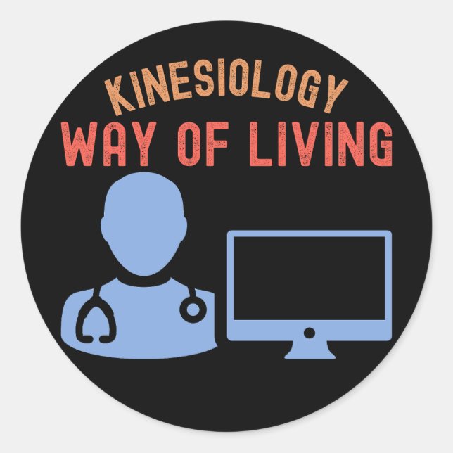 Sticker Rond Kinéiologie - Mode de vie (Devant)