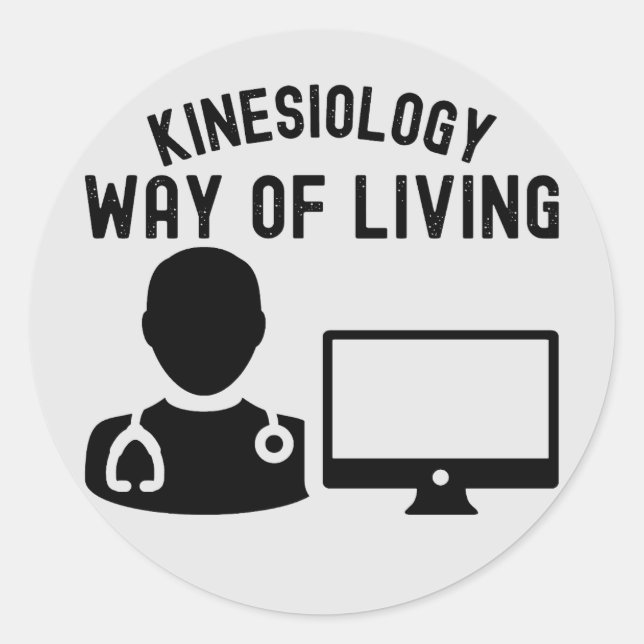 Sticker Rond Kinéiologie - Mode de vie (Devant)