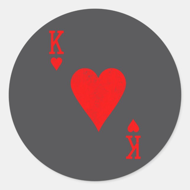 Sticker Rond King Of Hearts Matching Couple Saint Valentine's D (Devant)