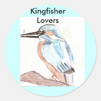 Sticker Rond Kingfisher Lover