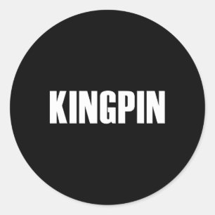 Sticker Rond Kingpin Funny Bowling