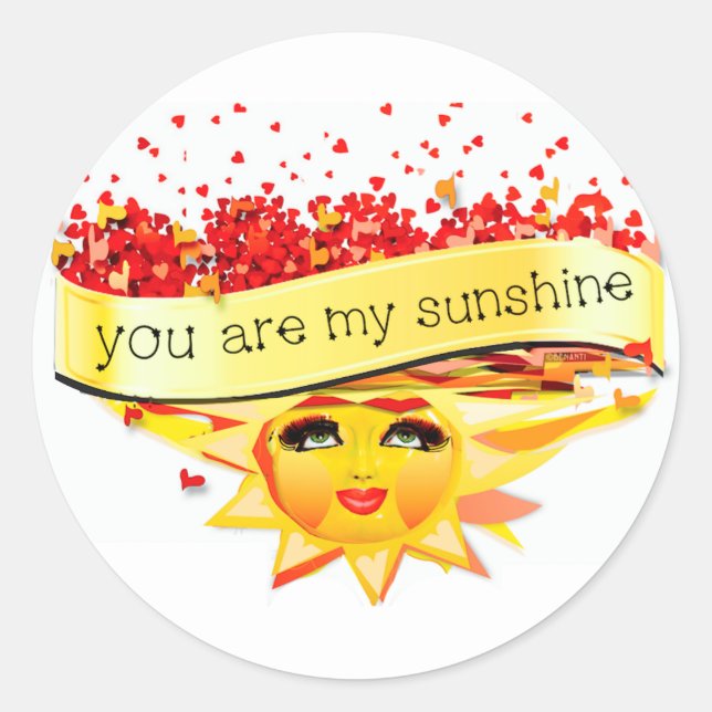 STICKER ROND KISSES DE SOLEIL (Devant)