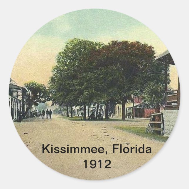 Sticker Rond Kissimmee, Floride 1912 (Devant)
