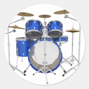 Sticker Rond Kit bleu de tambour :