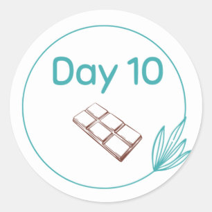 Sticker Rond Kit de dégustation de chocolat Jour 10