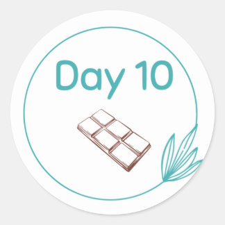 Sticker Rond Kit de dégustation de chocolat Jour 10