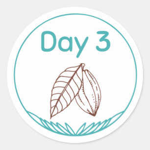 Sticker Rond Kit de dégustation de chocolat Jour 3