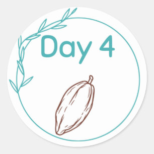 Sticker Rond Kit de dégustation de chocolat Jour 4
