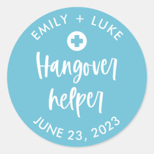 Sticker Rond Kit de récupération Mariage Hangover personnalisé