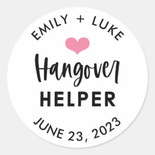 Sticker Rond Kit de récupération Mariage Hangover personnalisé