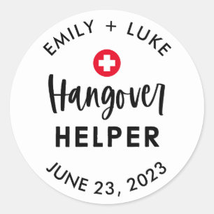 Sticker Rond Kit de récupération Mariage Hangover personnalisé