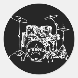 Sticker Rond Kit de tambour spécial