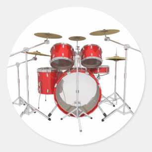 Sticker Rond Kit Tambour rouge :