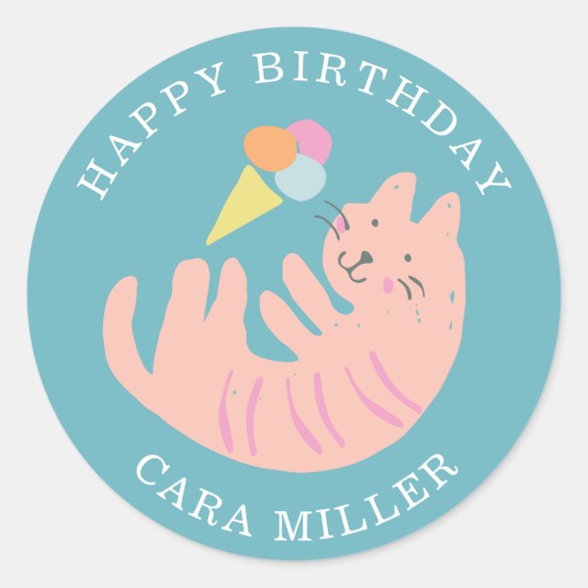 Sticker Rond Kitten Party (Devant)