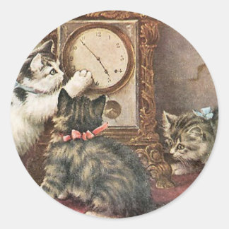 Sticker Rond Kitty