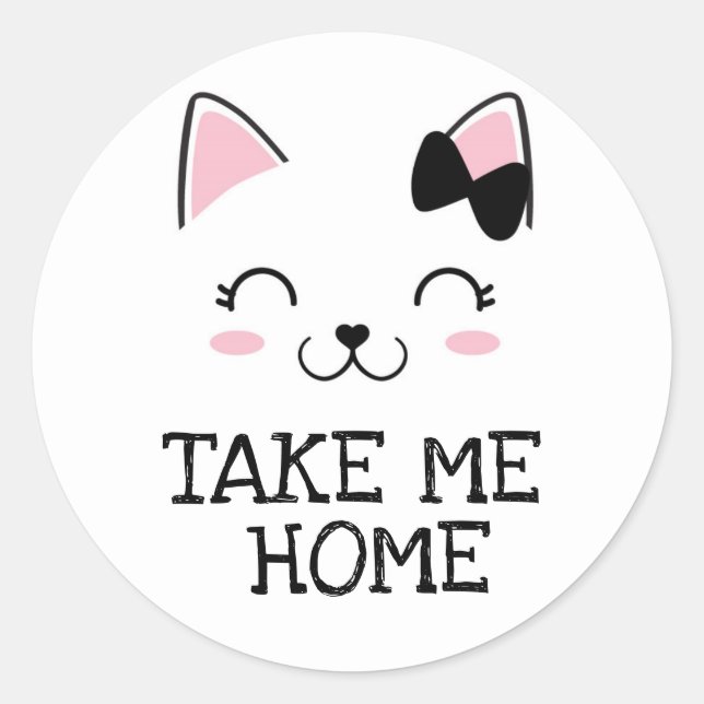 Sticker Rond Kitty Cat (Devant)