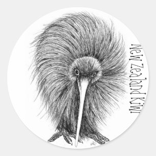 Sticker Rond Kiwi de la Nouvelle Zélande