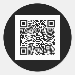 Sticker Rond Klassischer Rundaufkleber mit eigenem QR Code