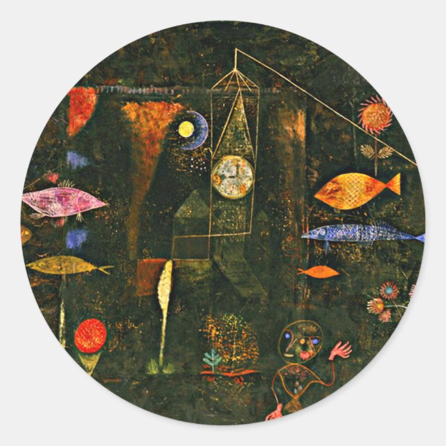 Sticker Rond Klee - Poisson magique (Devant)