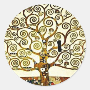 Sticker Rond Klimt - L'arbre de vie, Stoclet Frieze