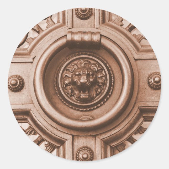 Sticker Rond Knock - Barcelona Old Quarter Porte Knocker (Devant)