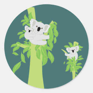Sticker Rond Koala Bear