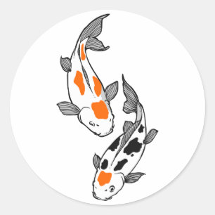 Sticker Rond Koi Fish