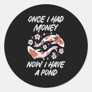Sticker Rond Koi Fish Carpe japonaise