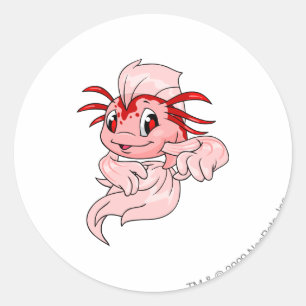 Sticker Rond Koi Red