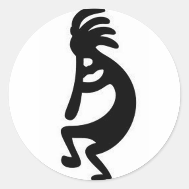 Sticker Rond 'Kokopelli' (Devant)