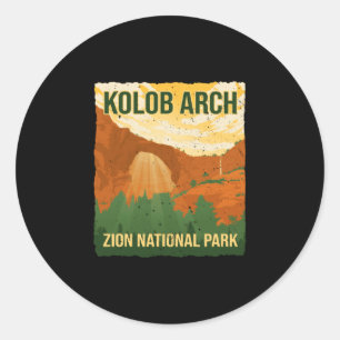 Sticker Rond Kolob arch zion parc national randonnée camping