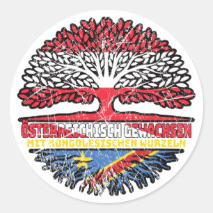 Sticker Rond Kongo Kongolesisch Österreichisch Österreich Baum